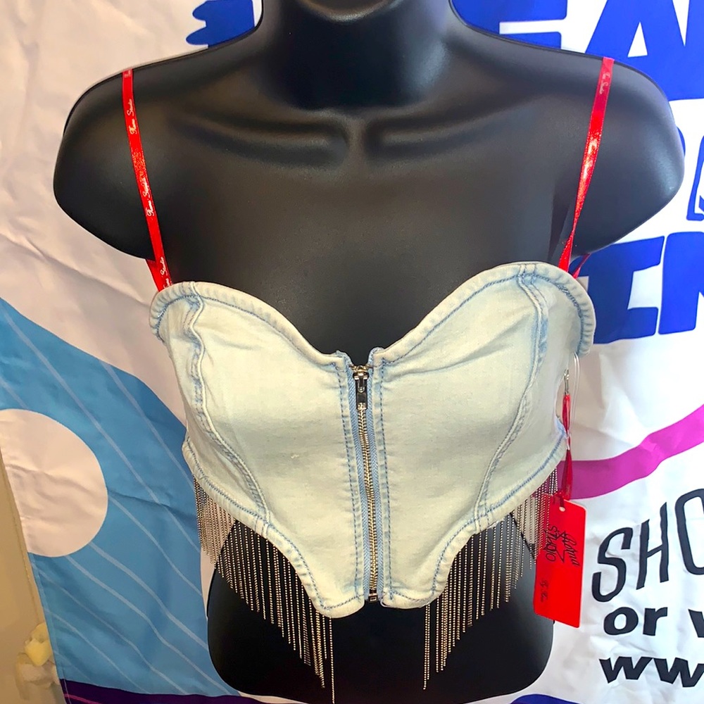 Jean Chandelier Crop Top